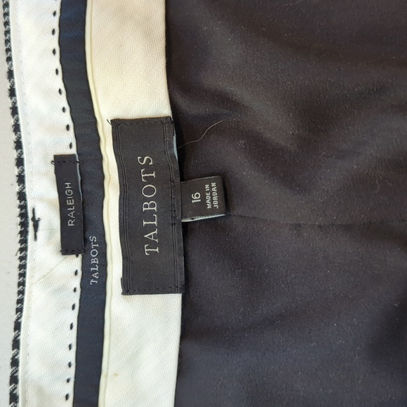 Talbots, Black and white window pane wool trousers. Size 16 - Picture 6 of 9
